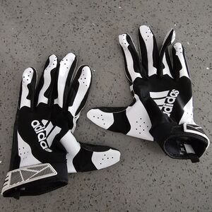 Adidas Black and White Football Gloves XL